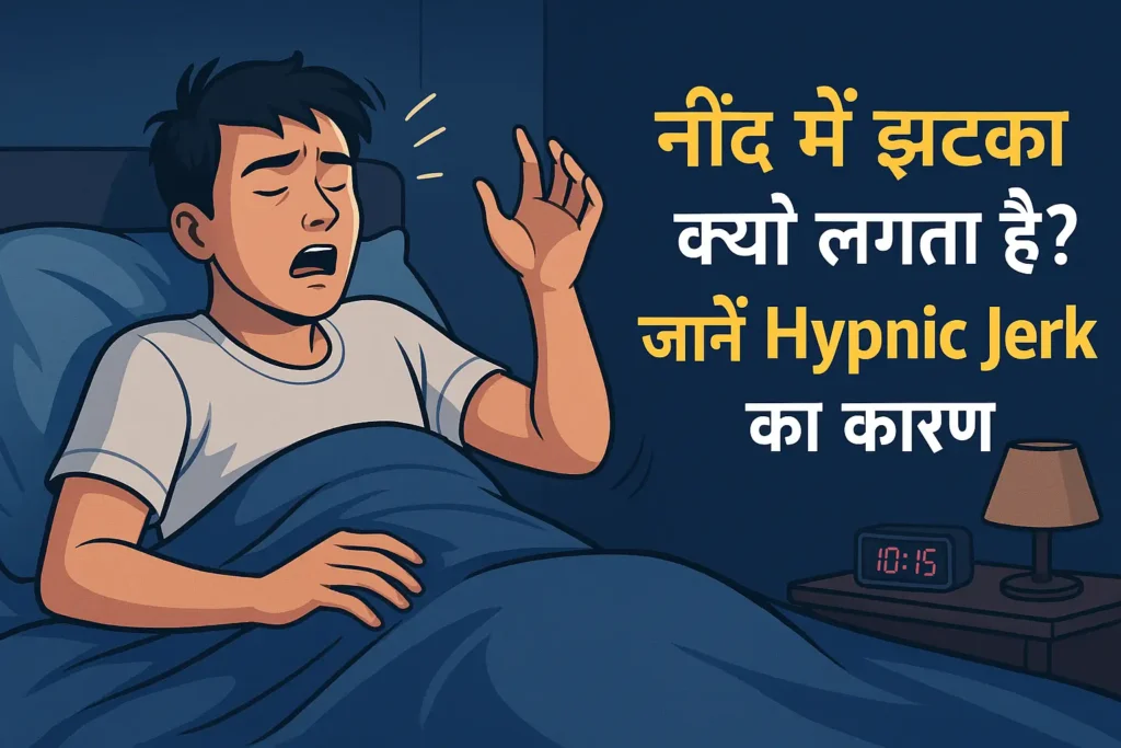 नींद में झटका लगने की स्थिति – Hypnic Jerk Illustration